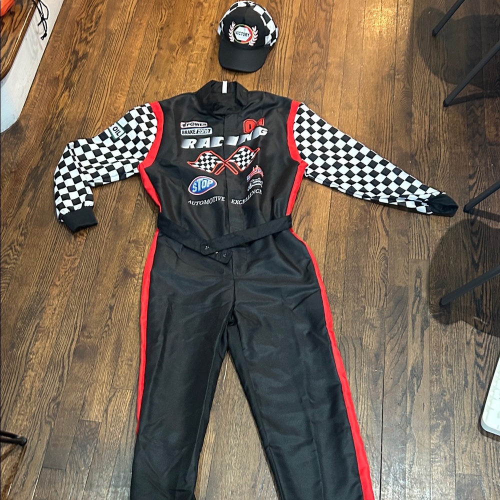 Race car driver Suit costume with Cap